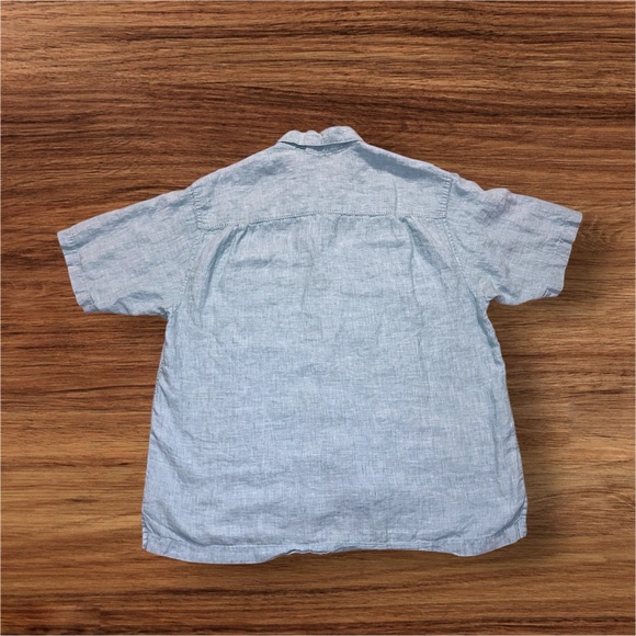 Tommy Bahama Relax Blue Linen Short Sleeve Casual Button Front Shirt Mens XL/TG - Picture 2 of 6